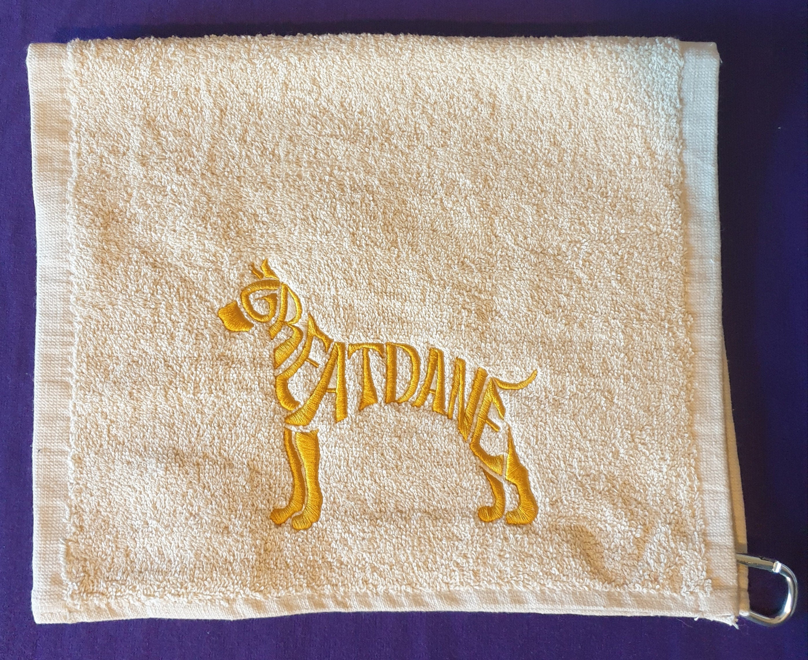 Great Dane Custom Golf Towel, Personalized Pet Towel ,Great Dane Towel, Golf Towel