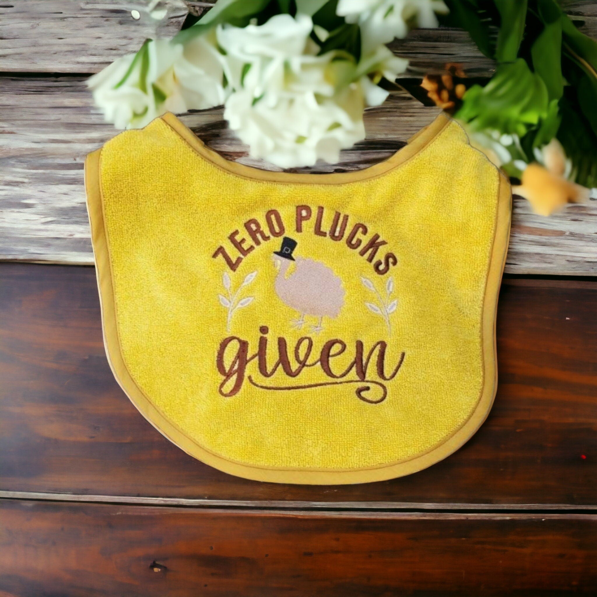 Thanksgiving Dog Bib: Large Breed Terry Towel Slobber Bib
