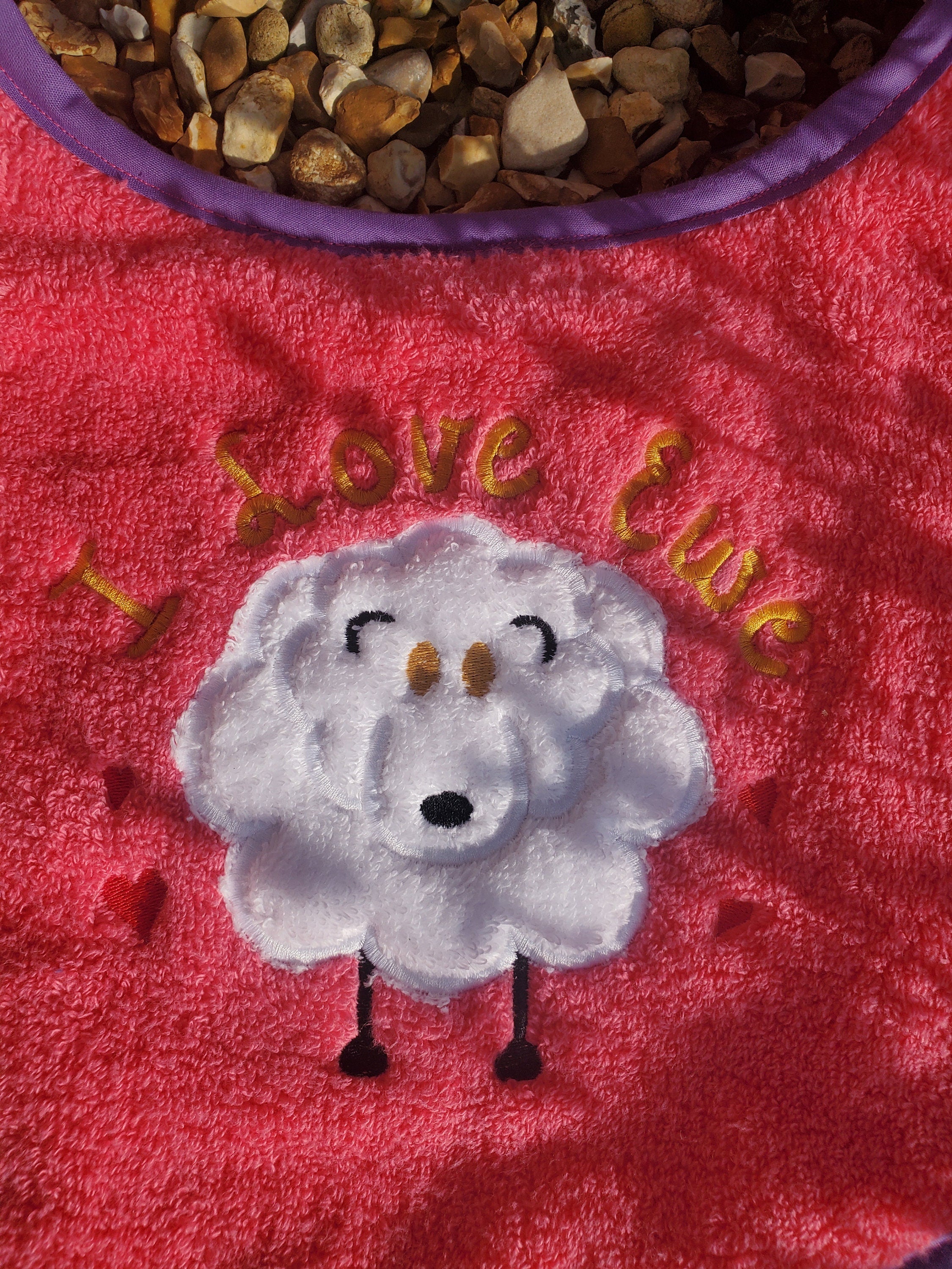 Large Breed Dog Bib: Terry Towel Drool Catcher, Newfoundland, Personalized