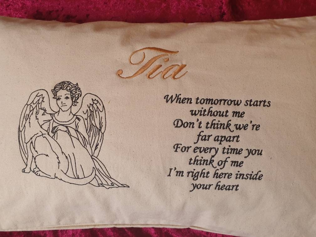 Personalized Pet Memorial Cushion Cover: Pet Loss Gift