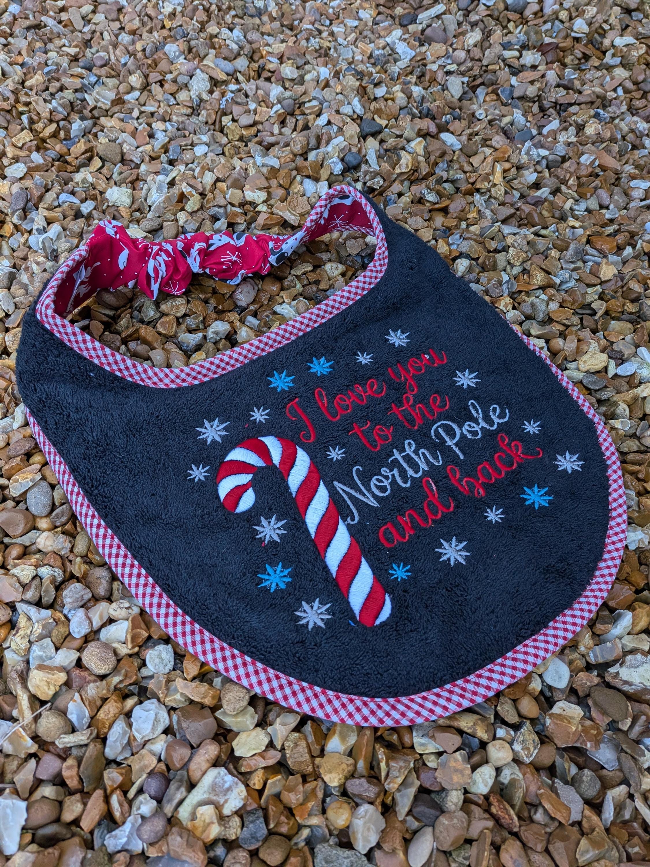 Christmas Dog Bib: Large Breed Terry Towel Drool Bib