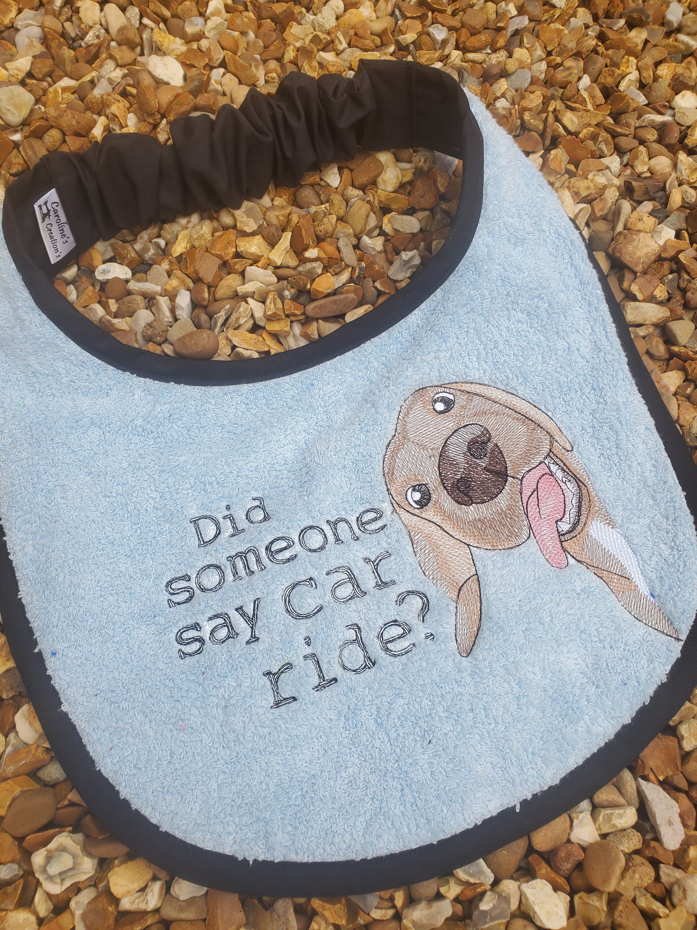 Personalized Large Dog Bib: Absorbent Terry Towel, Newfoundland Breed