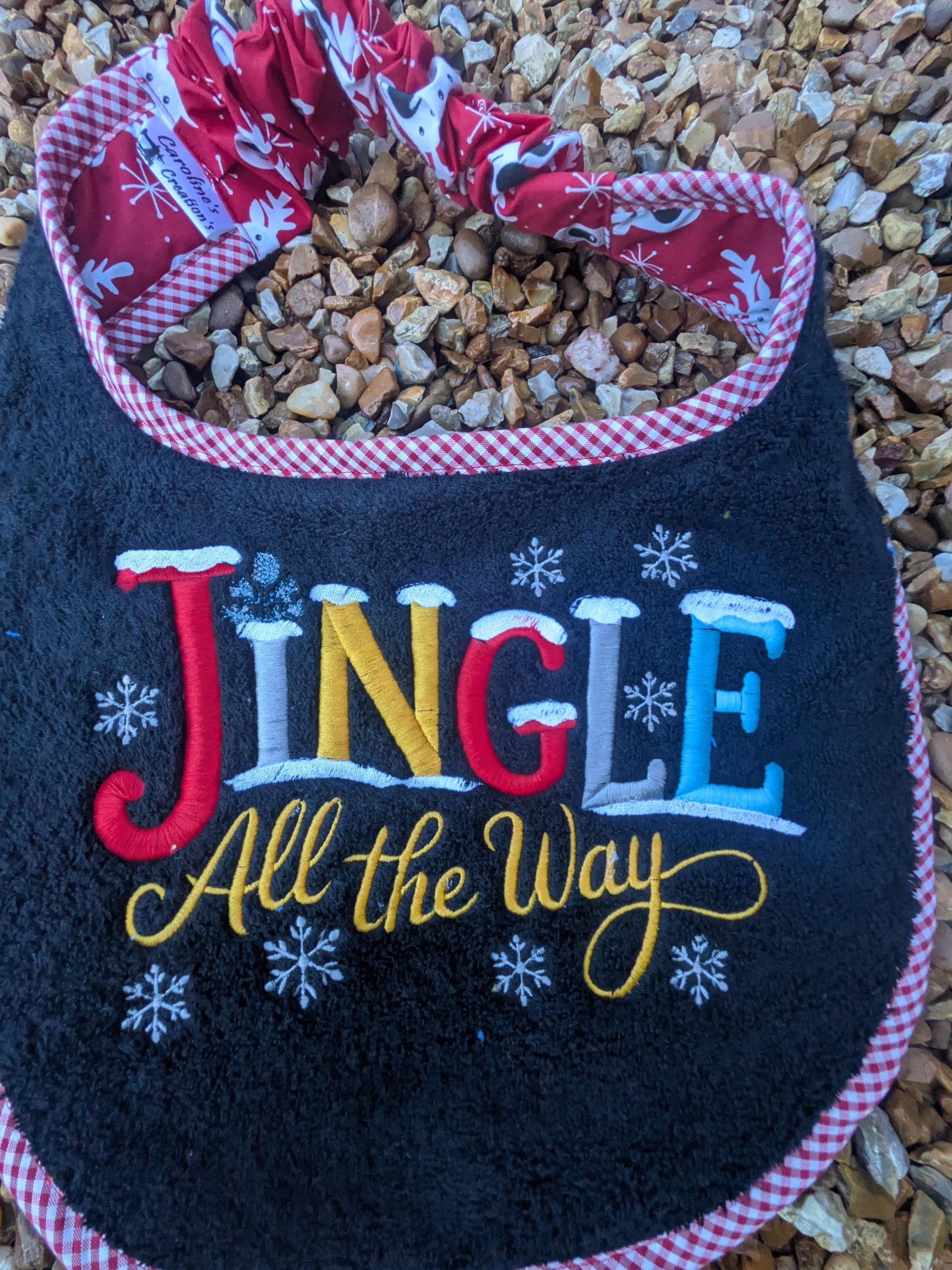 Christmas Dog Bib: Large Breed Terry Towel Drool Bib