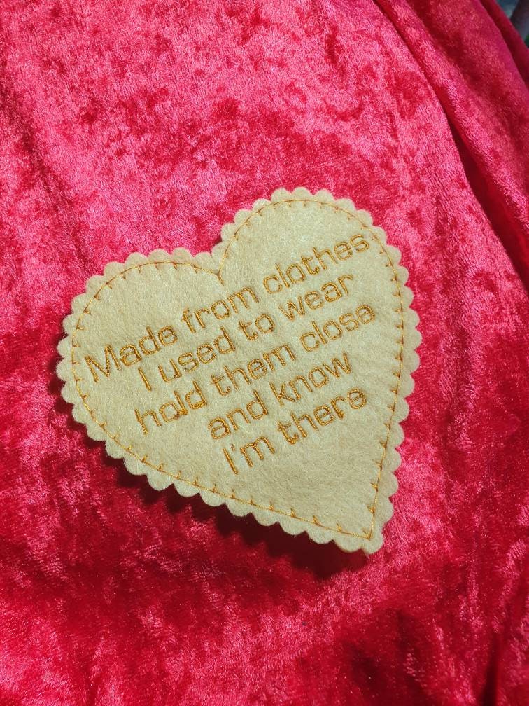 Embroidered Memory Patch: Custom Felt Cushion Pillow