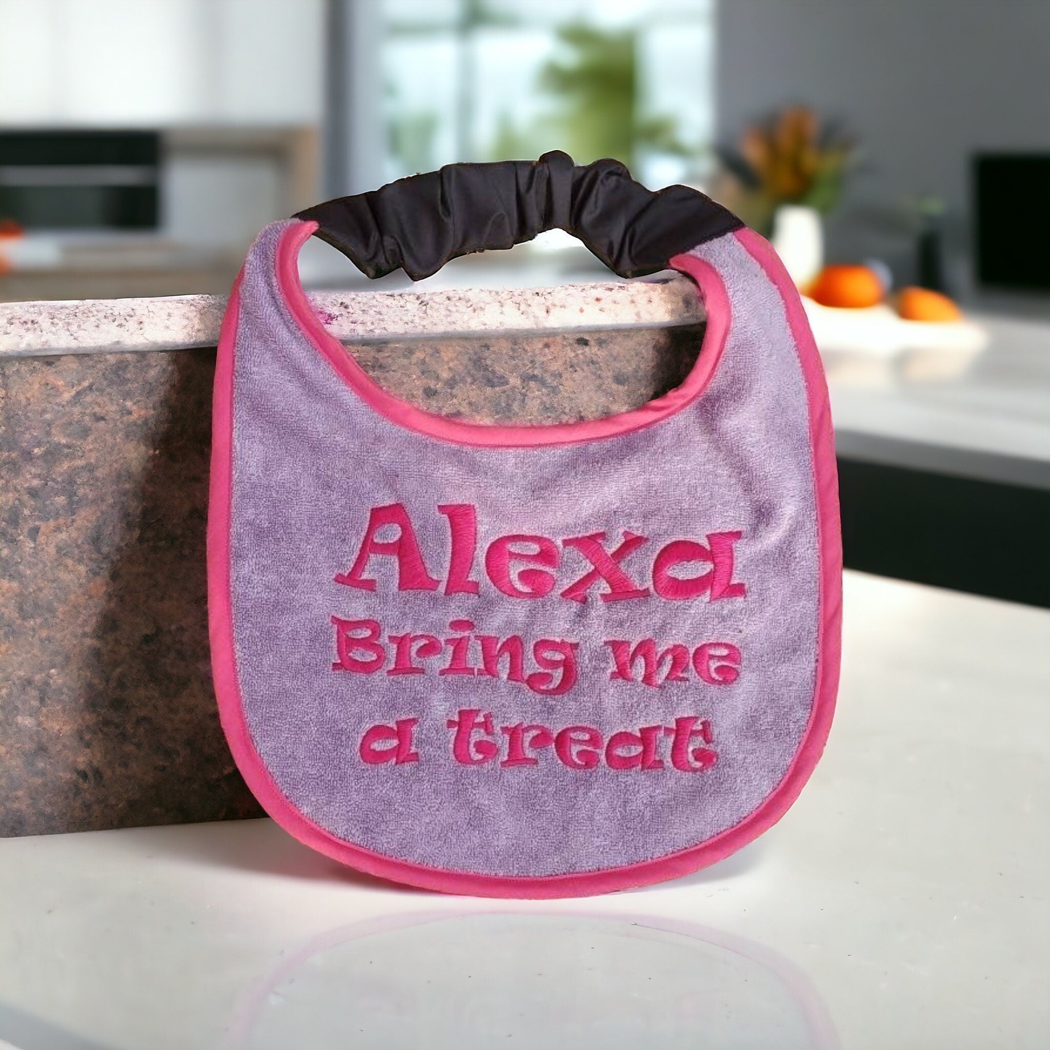 Personalised Large Dog Bib - Handmade Terry Towel Drool Bib | Newfoundland St Bernard UK