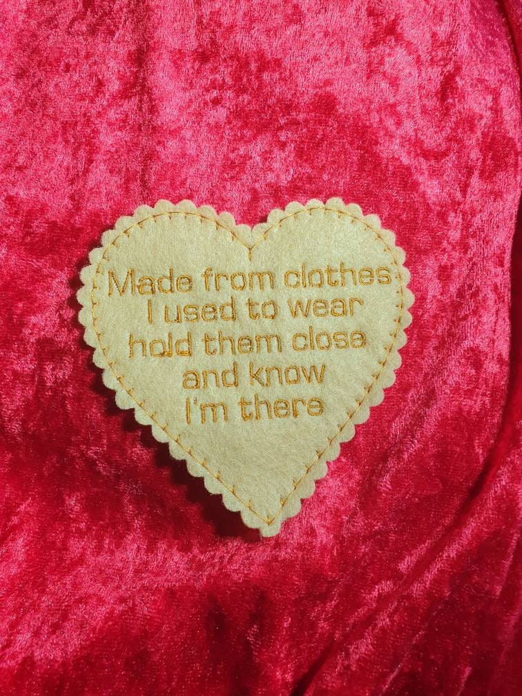 Embroidered Memory Patch: Custom Felt Cushion Pillow