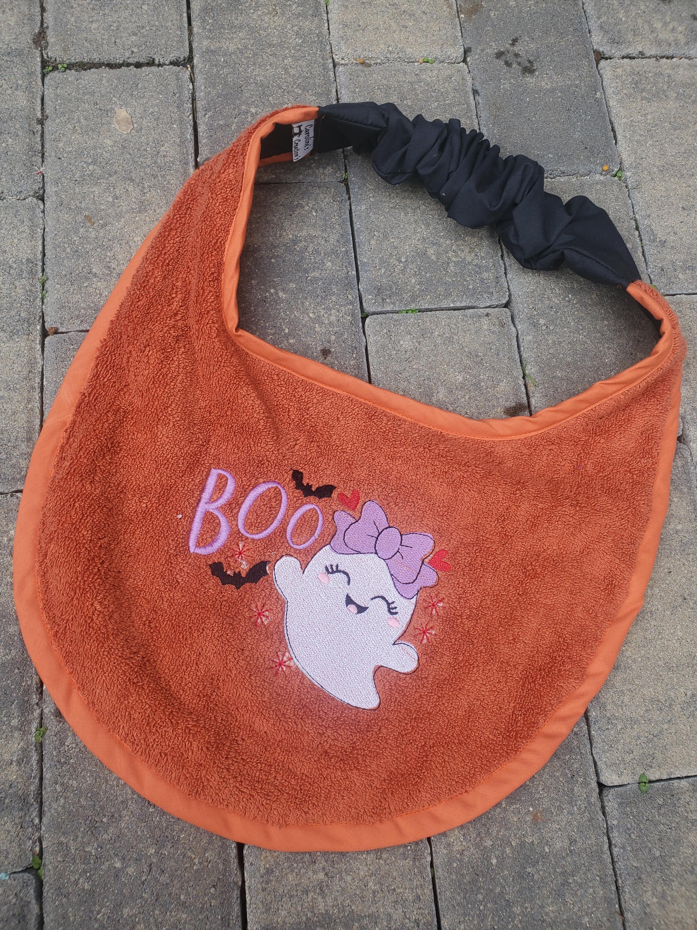 Halloween Dog Bib: Large Breed Terry Towel Drool Catcher