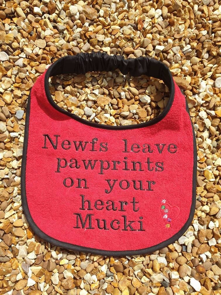 Large Breed Dog Bib: Absorbent Terry Towel, Newfoundland Drool Bib