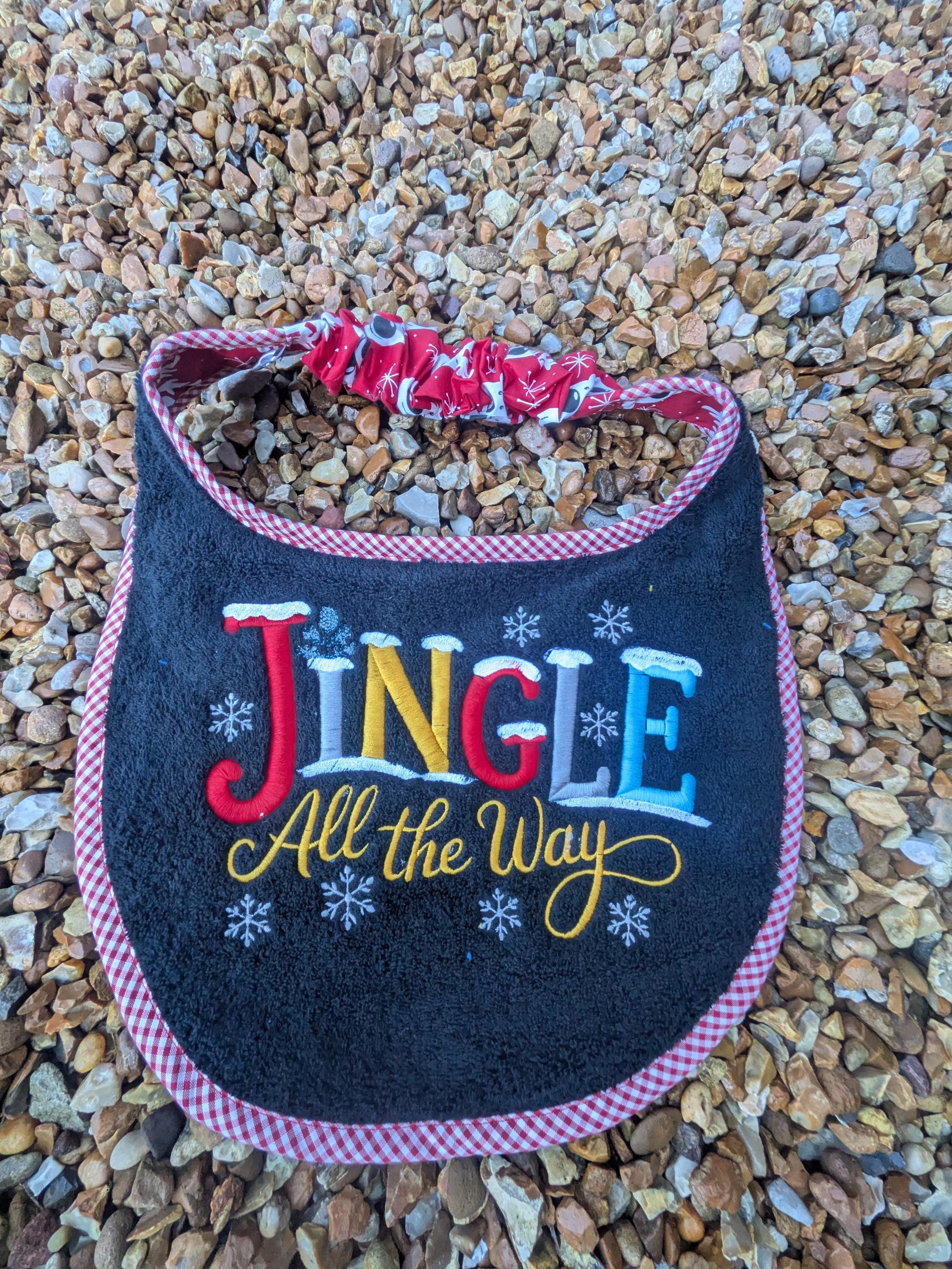 Christmas Dog Bib: Large Breed Terry Towel Drool Bib