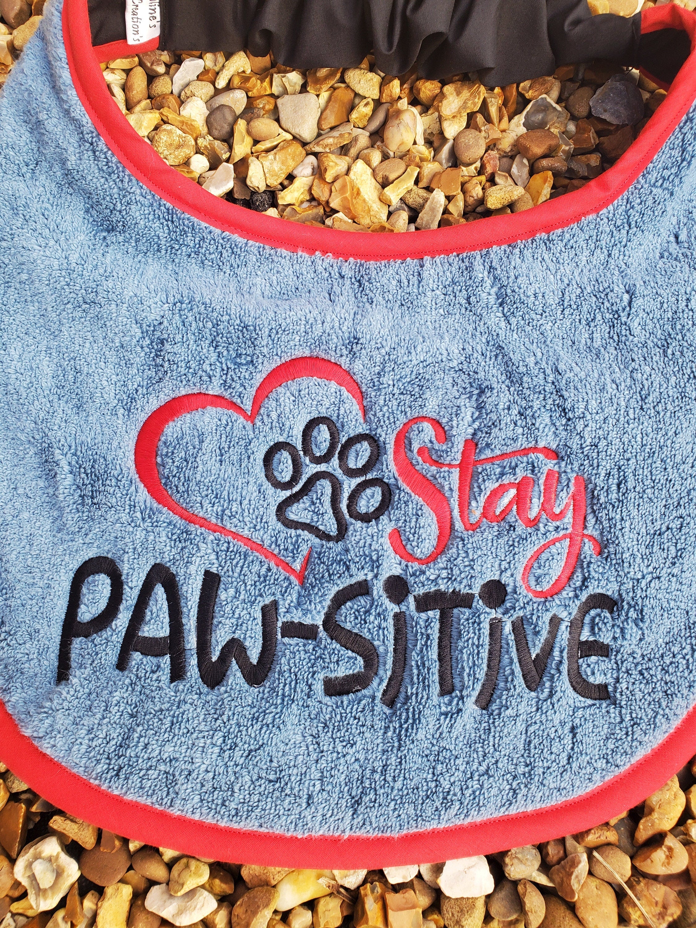 Large Breed Dog Bib: Absorbent Terry Towel, Newfoundland, St Bernard