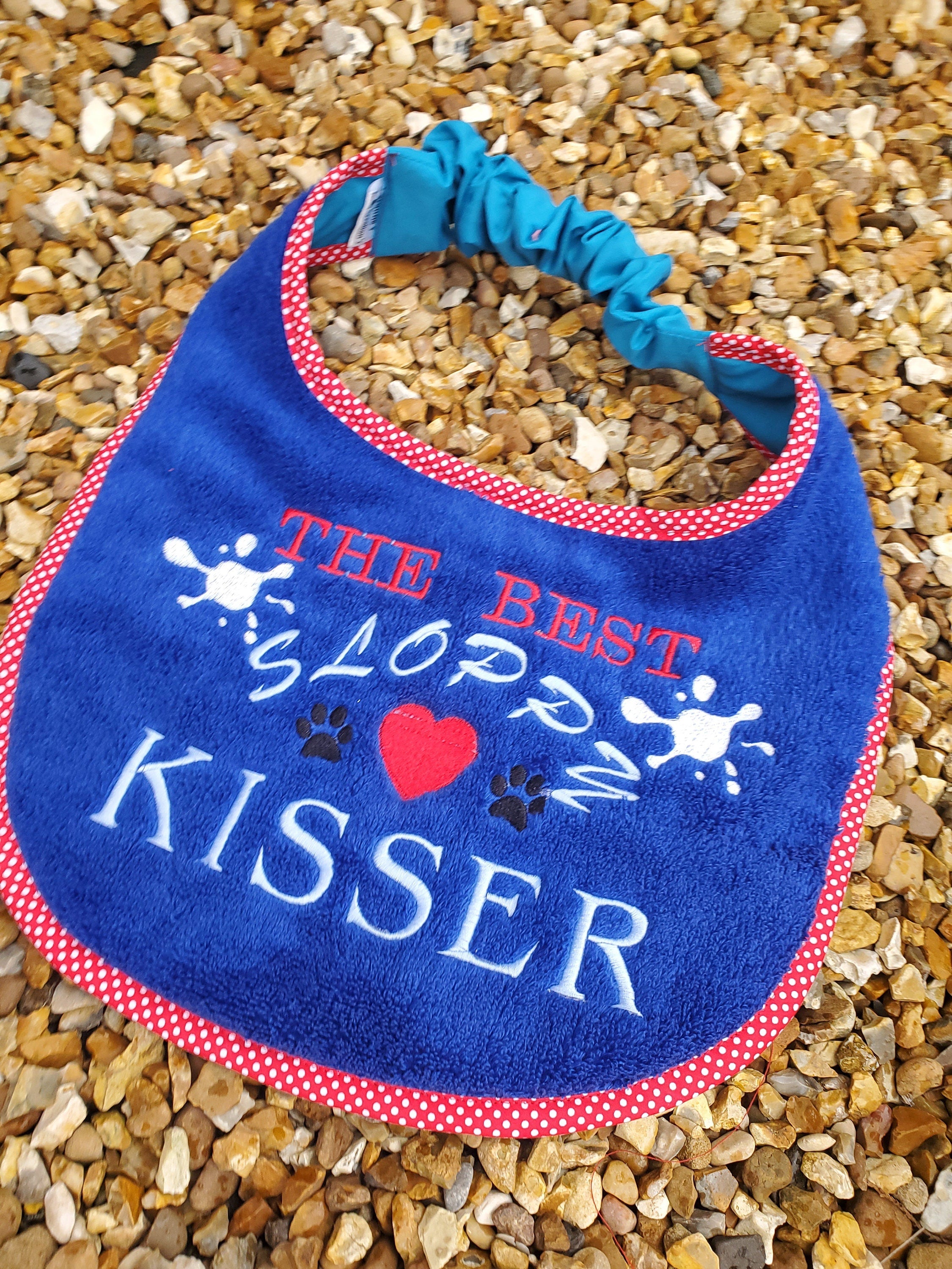 Personalized Large Breed Dog Bib: Terry Towel Slobber Catcher