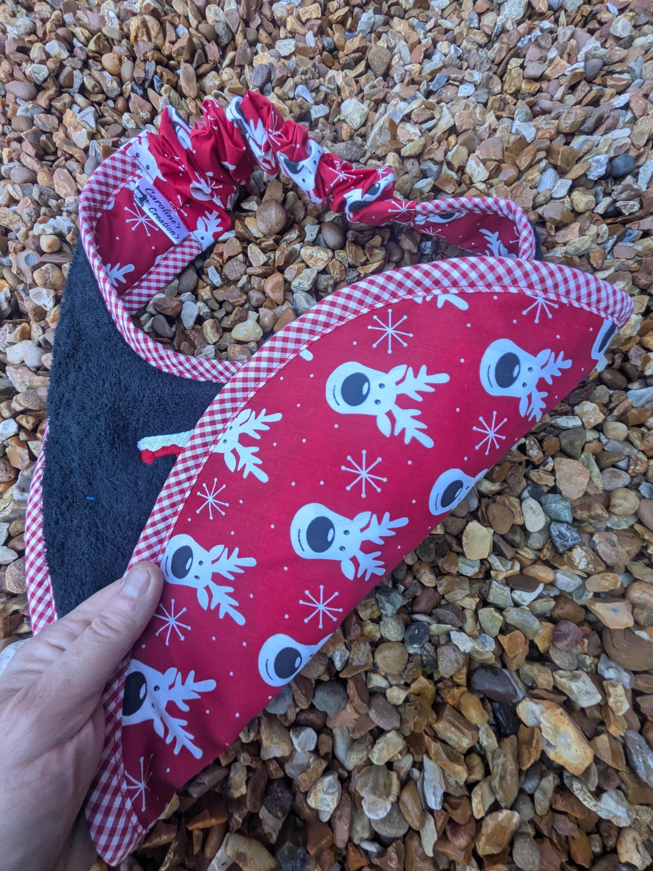 Christmas Dog Bib: Large Breed Terry Towel Drool Bib