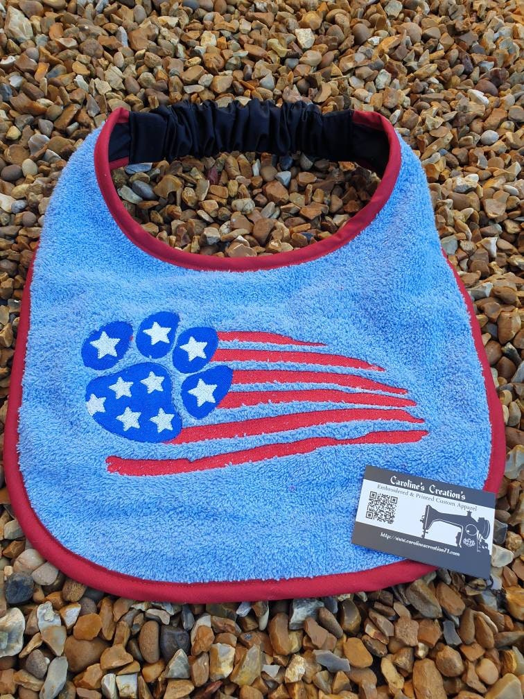 Large Breed Dog Bib: Absorbent Terry Towel, Adjustable Fit