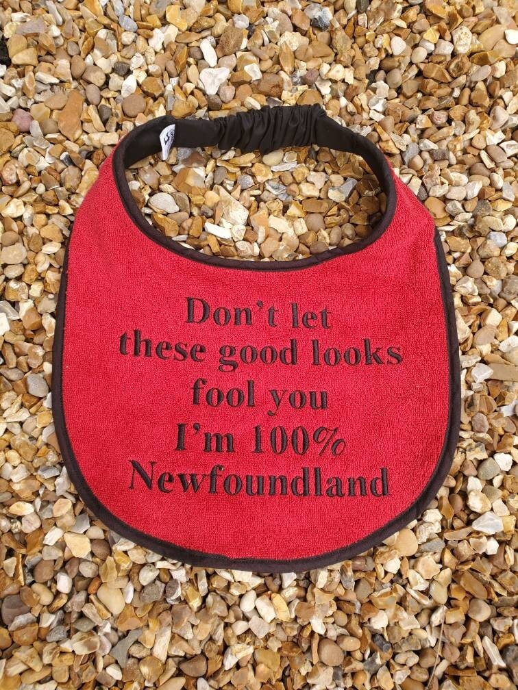Large Breed Dog Bib: Absorbent Terry Towel, Newfoundland, St Bernard