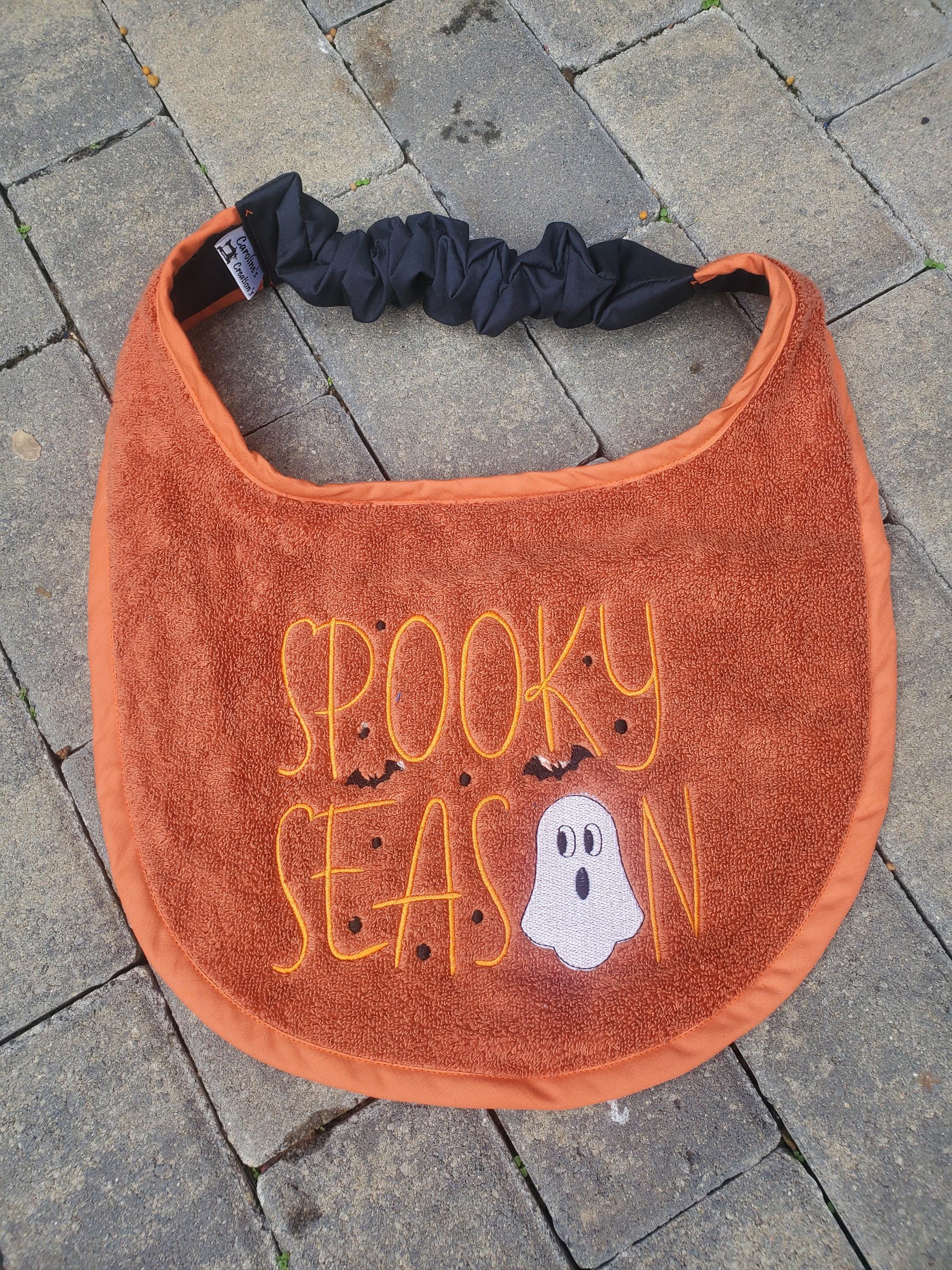 Halloween Dog Bib: Large Breed Terry Towel Drool Bib