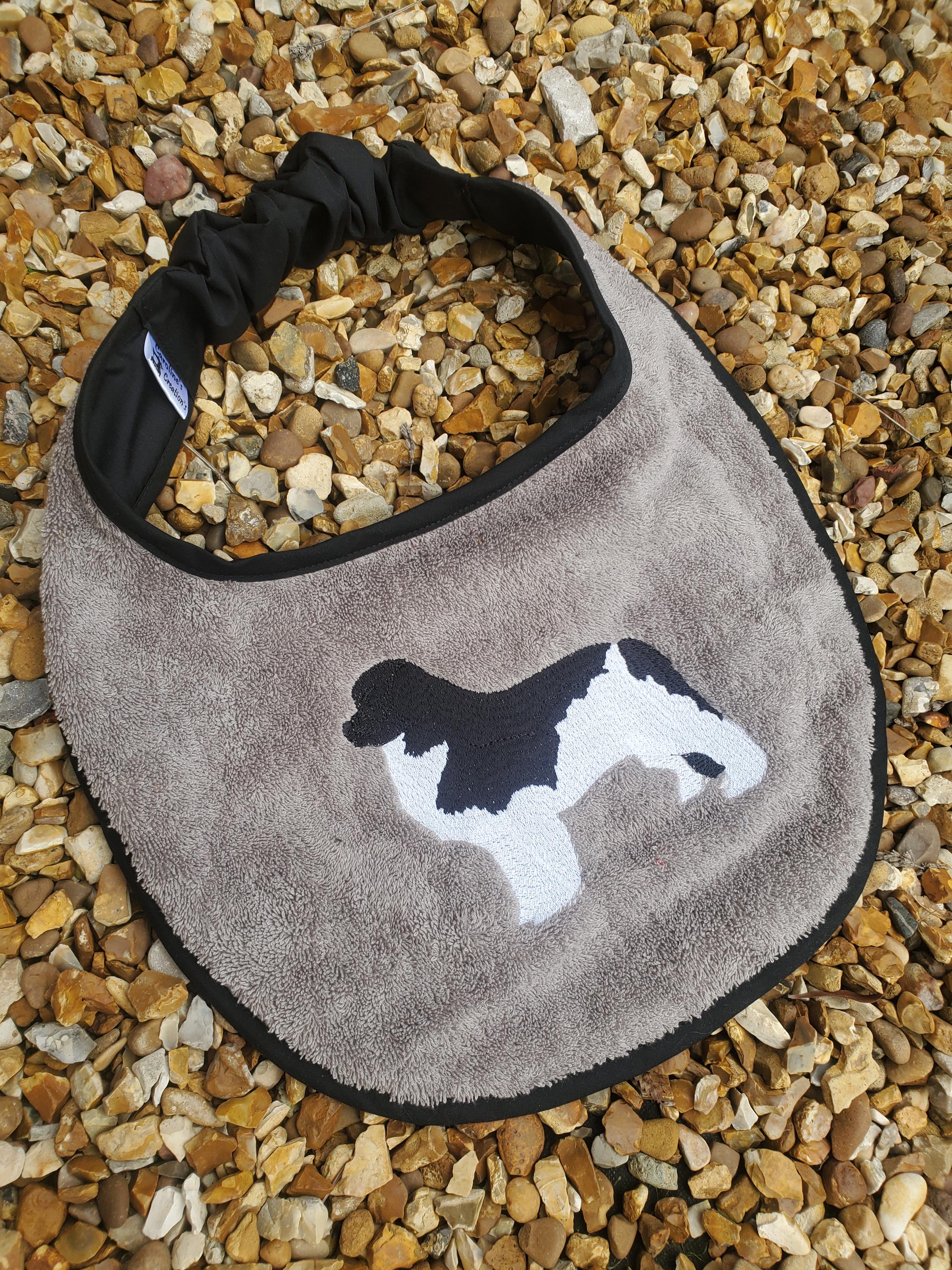 Personalized Large Breed Dog Bib: Terry Towel Slobber Catcher