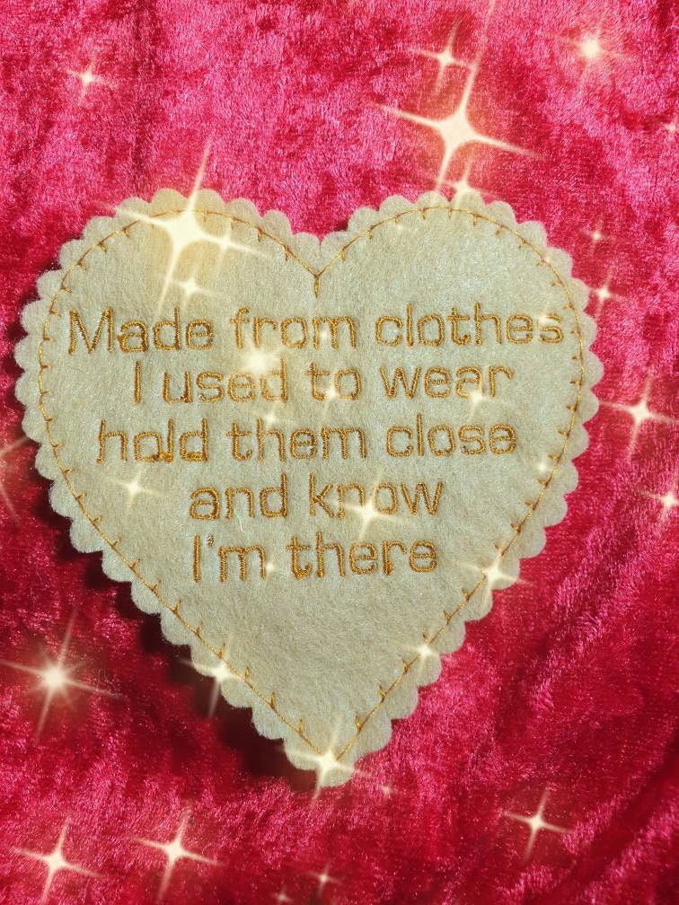 Embroidered Memory Patch: Custom Felt Cushion Pillow