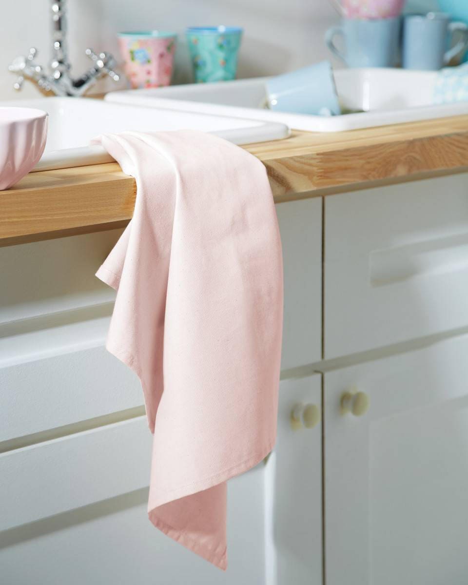 Embroidered Tea towel dish cloth gift present cotton Crazy cat lady
