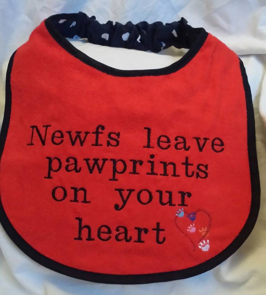 Large Breed Dog Bib: Absorbent Terry Towel, Newfoundland Drool Bib