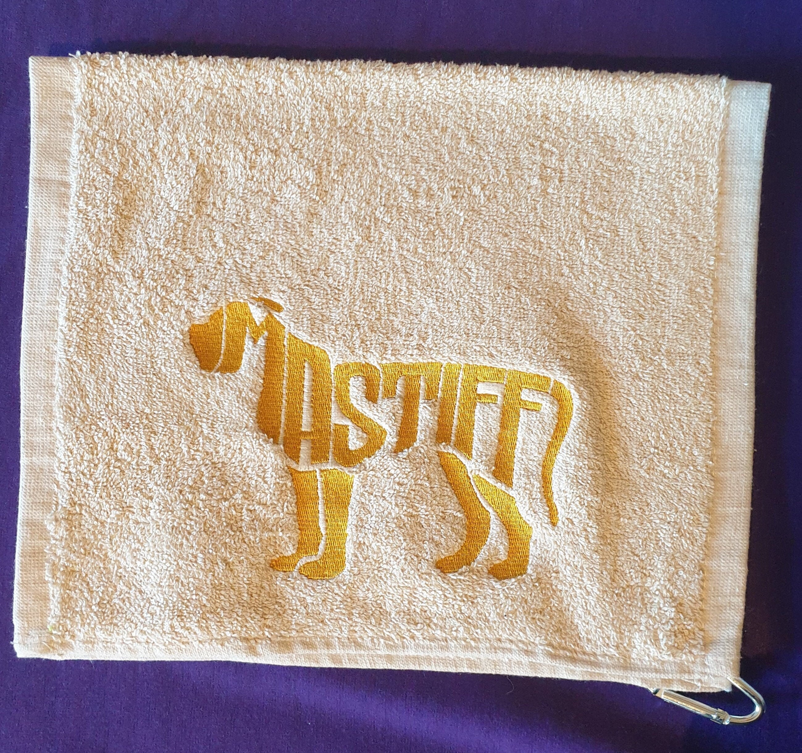 Personalized Mastiff Golf Towel: Custom Pet Portrait