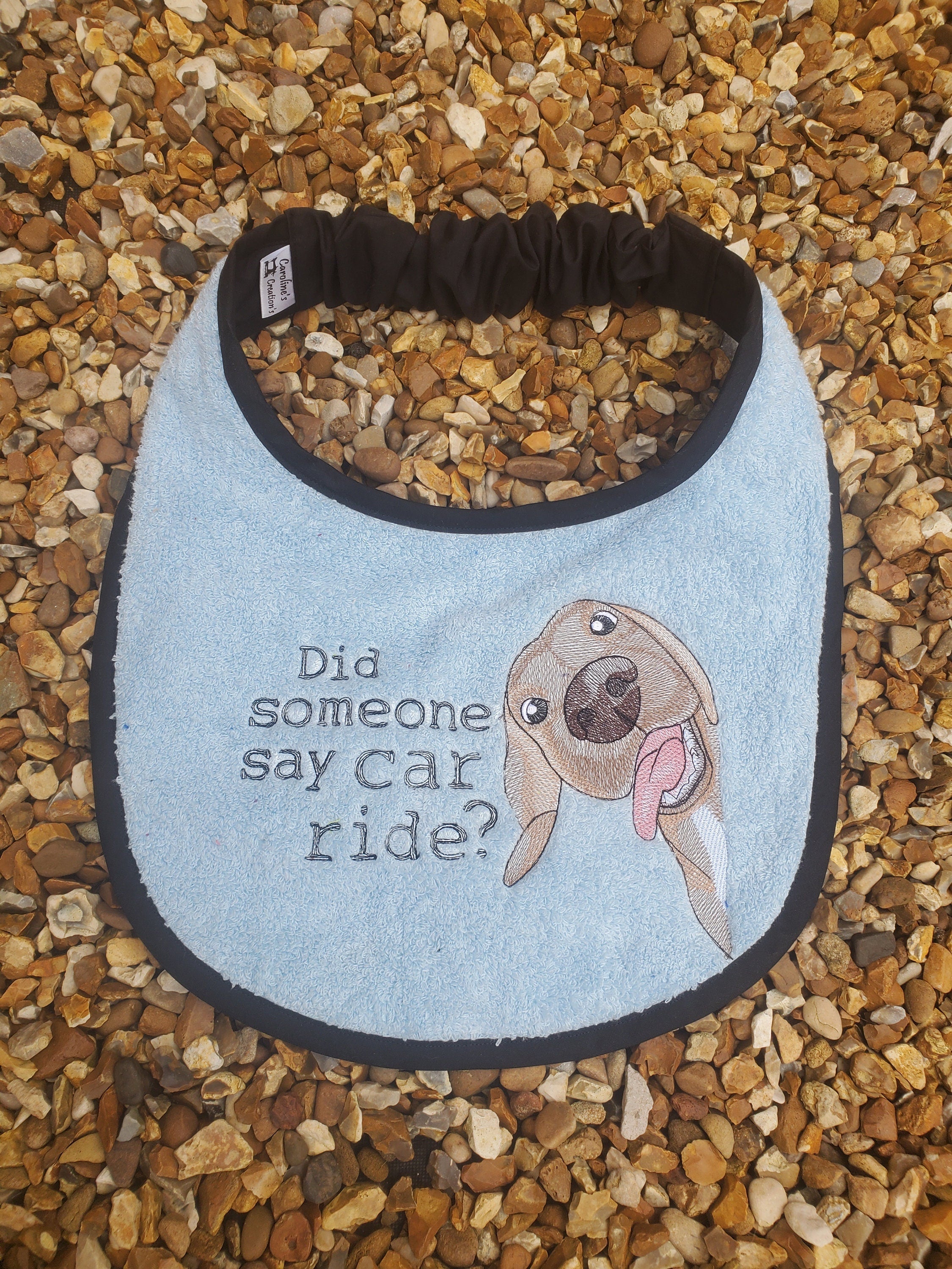 Personalized Large Dog Bib: Absorbent Terry Towel, Newfoundland Breed