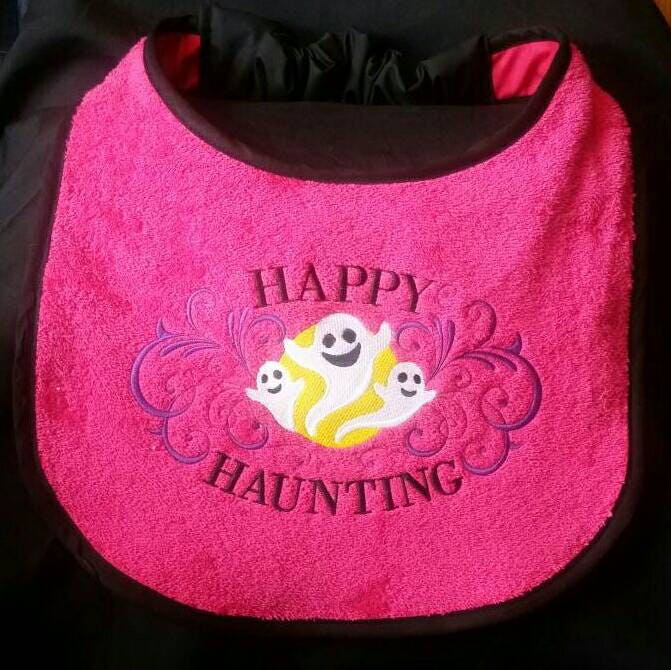 Halloween Dog Bib: Large Breed Terry Towel Drool Bib