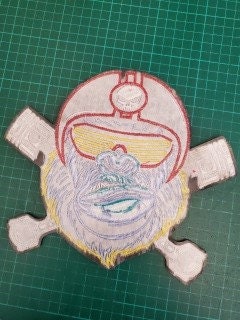 Large Gorilla Biker Embroidered Patch: Iron On / Sew On