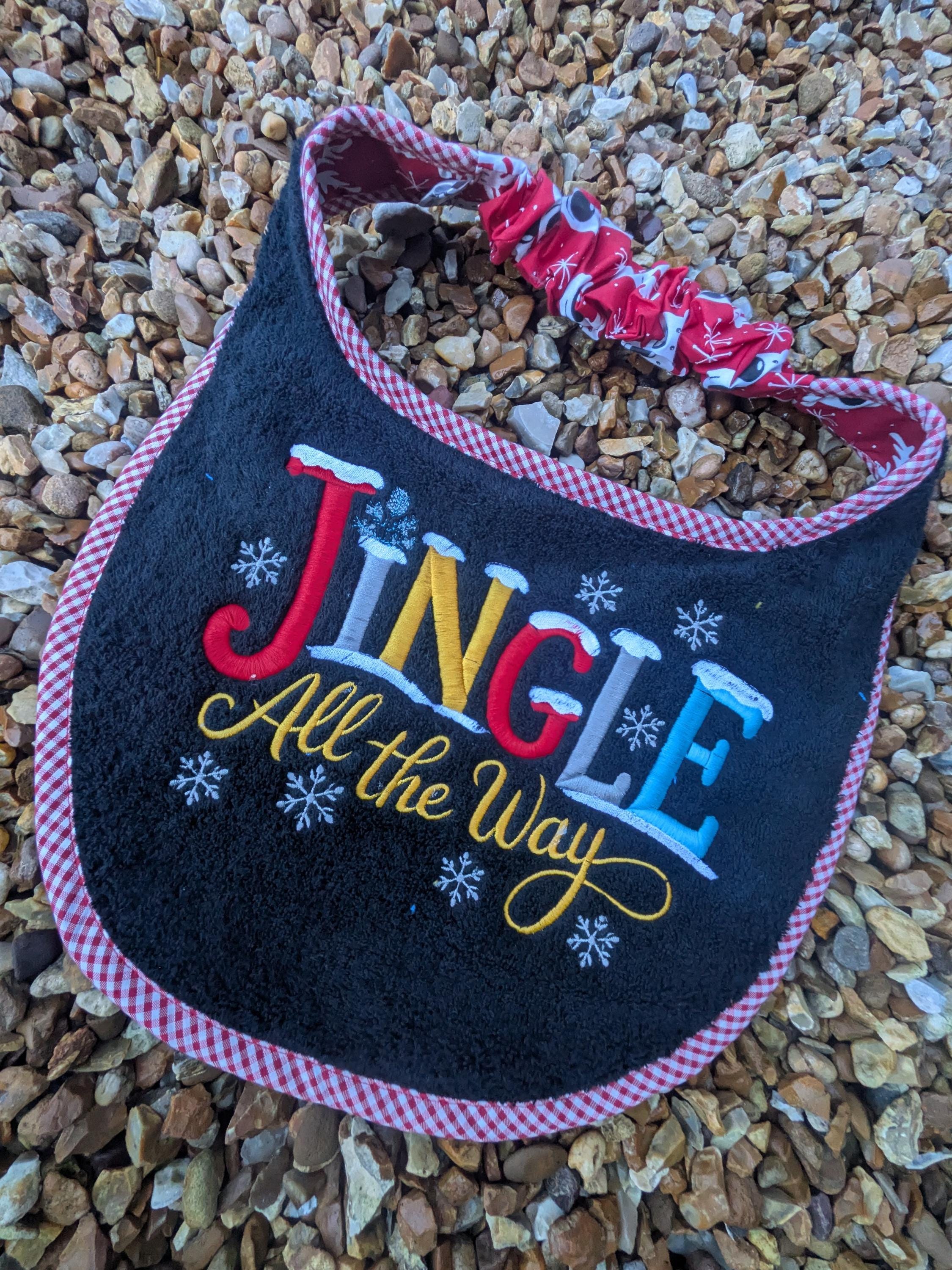 Christmas Dog Bib: Large Breed Terry Towel Drool Bib