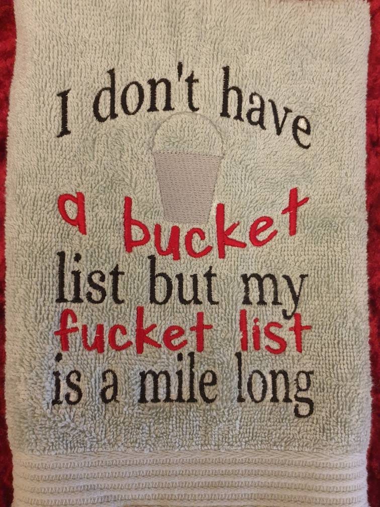Embroidered Kitchen Hand Towel: Funny Saying Kitchen Decor
