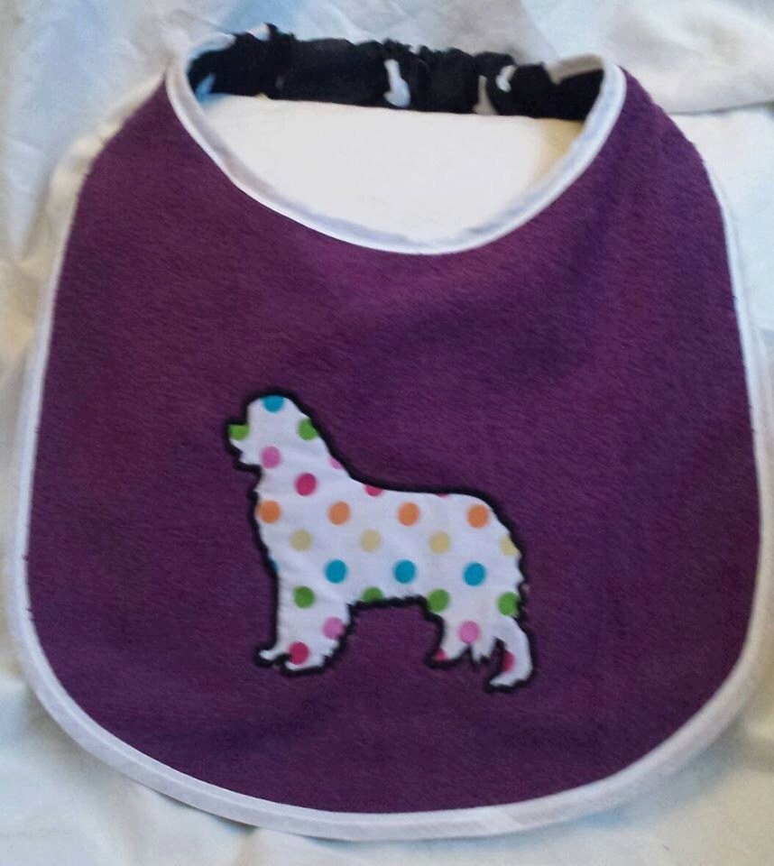 Large Dog Bib: Terry Towel Drool Bib - Newfoundland Breed