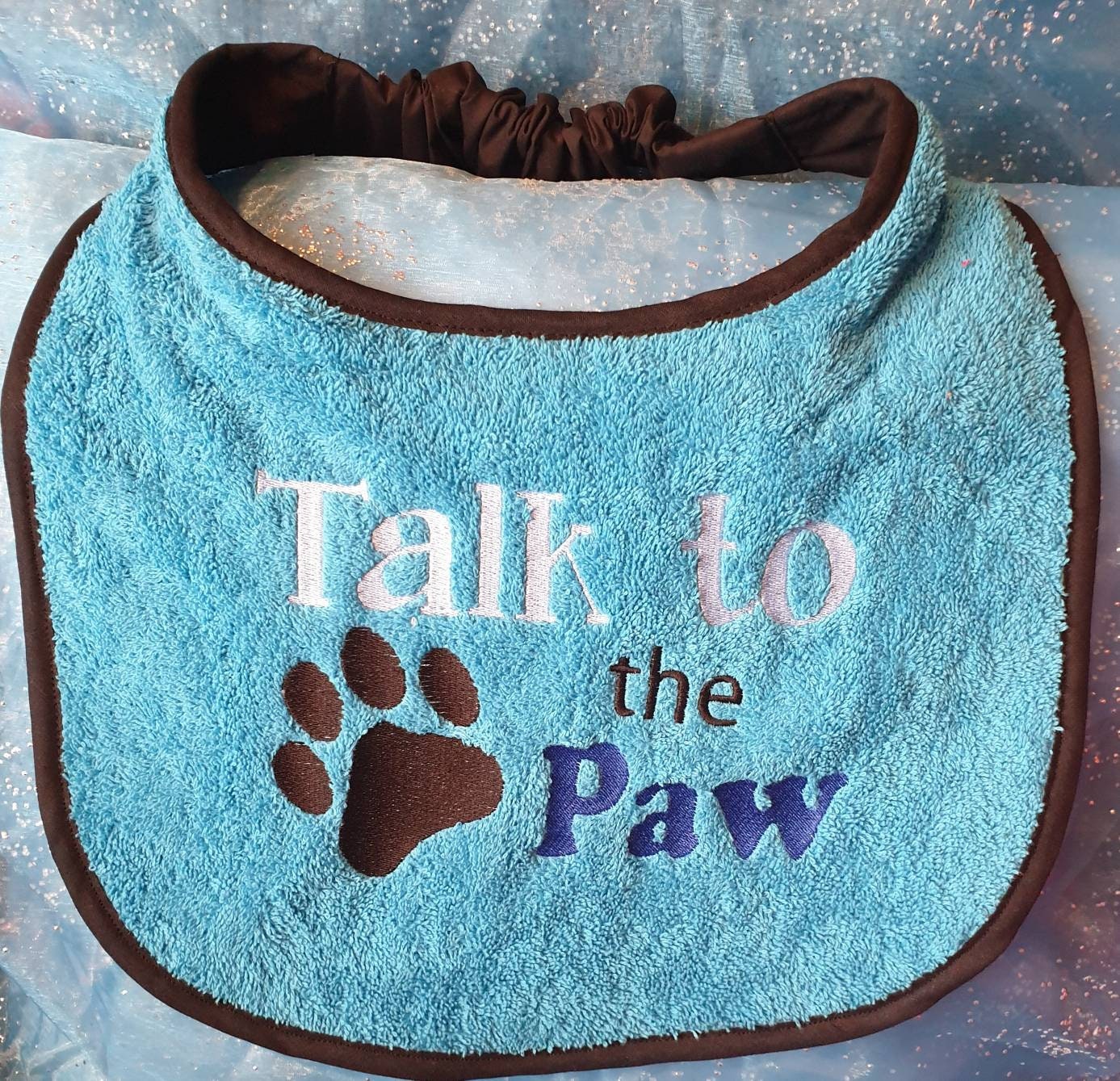 Large Breed Dog Bib: Terry Towel Drool Catcher, Newfoundland Style