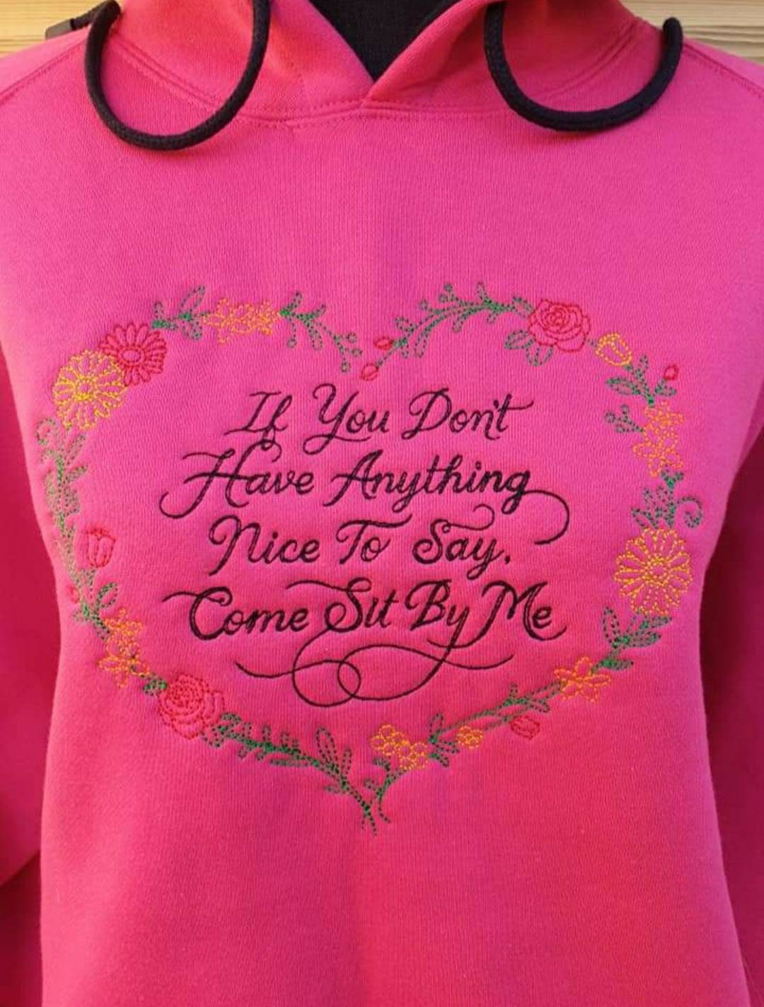 Embroidered Hoodie: Funny Saying, Unisex Adult Hoodie