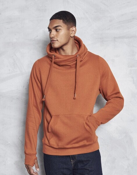 Personalized Embroidered Cross Neck Hoodie: Custom Logo Unisex Sweatshirt