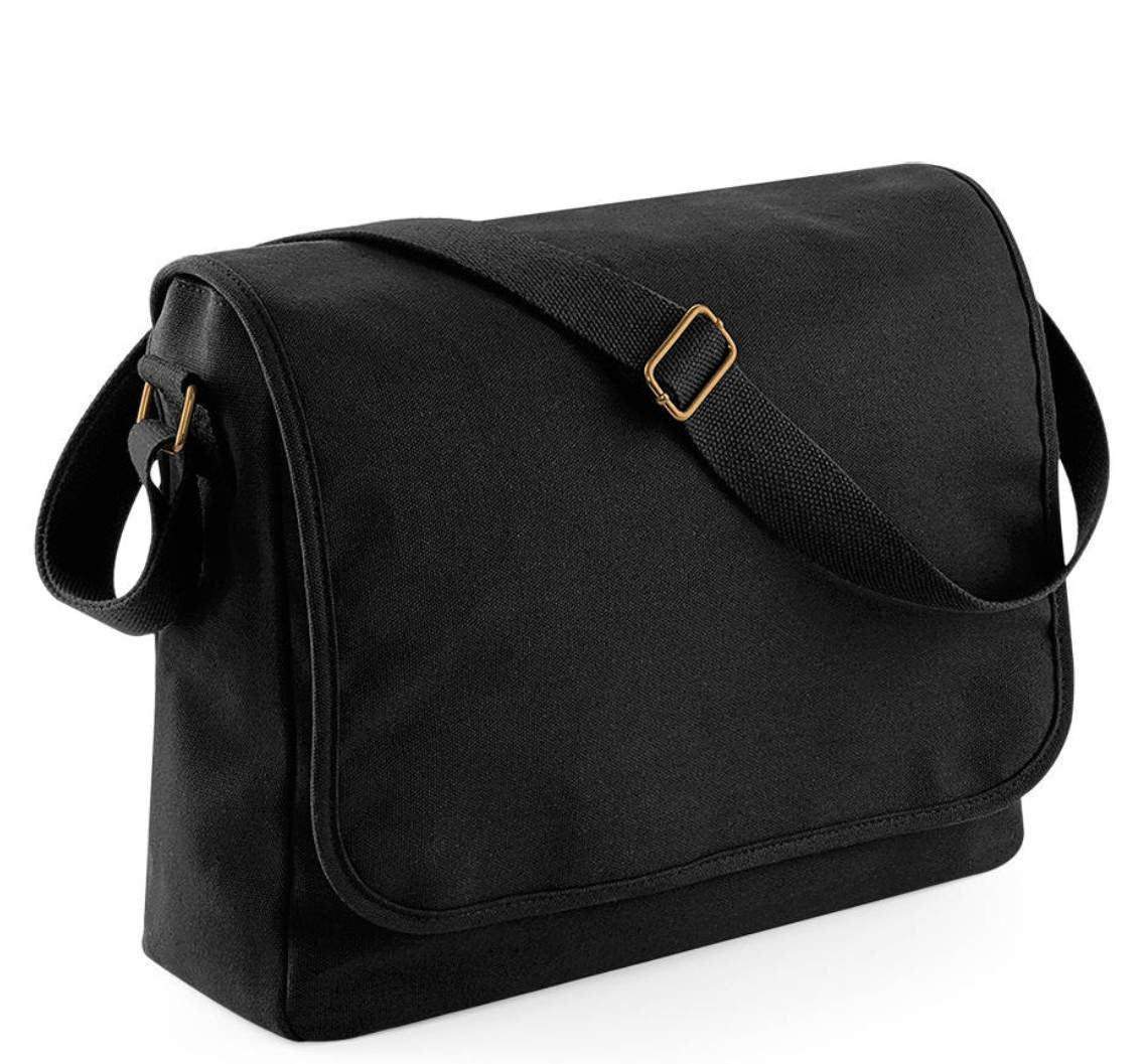 Embroidered Steampunk Messenger Bag: Vintage Canvas Shoulder Bag