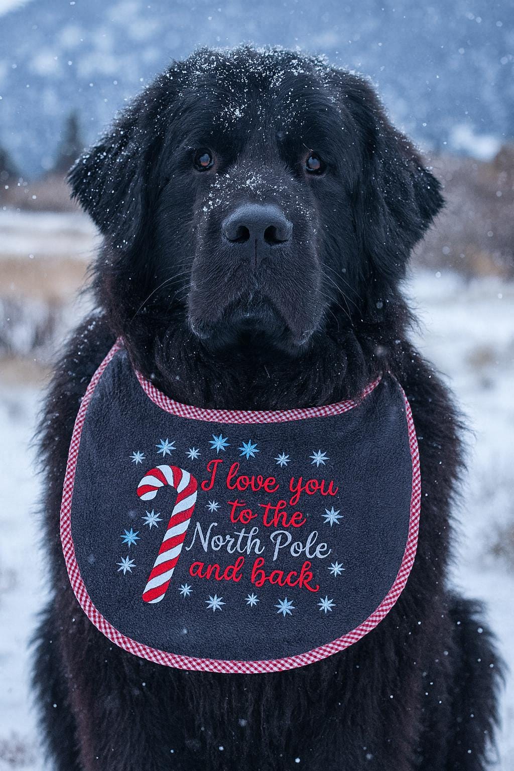 Christmas Dog Bib: Large Breed Terry Towel Drool Bib