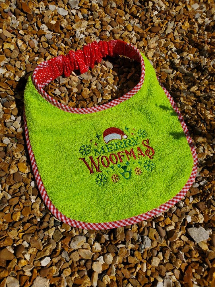 Large Breed Dog Bib: Absorbent Terry Towel, Newfoundland, St Bernard