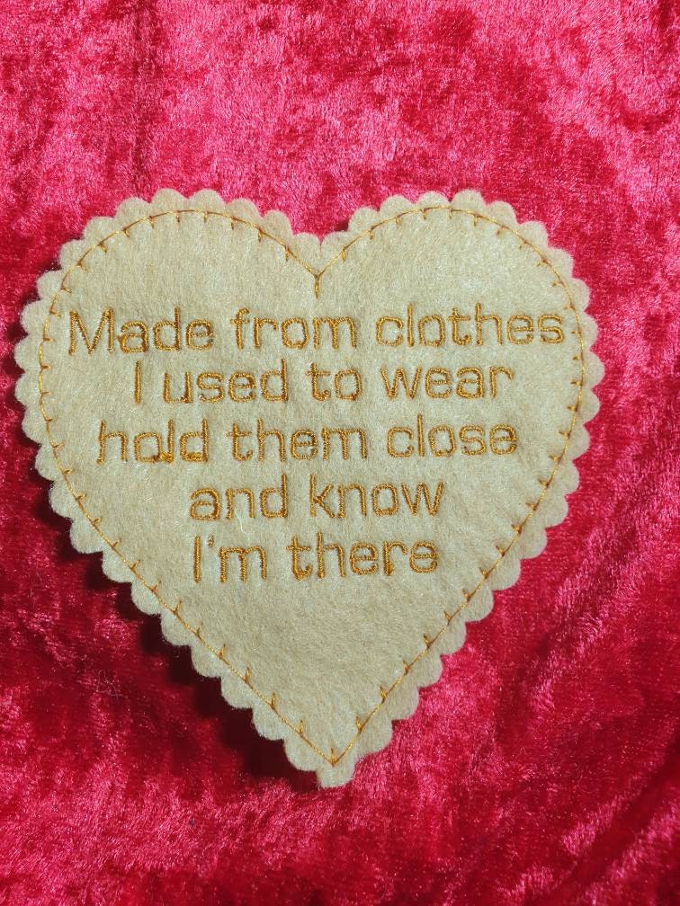 Embroidered Memory Patch: Custom Felt Cushion Pillow