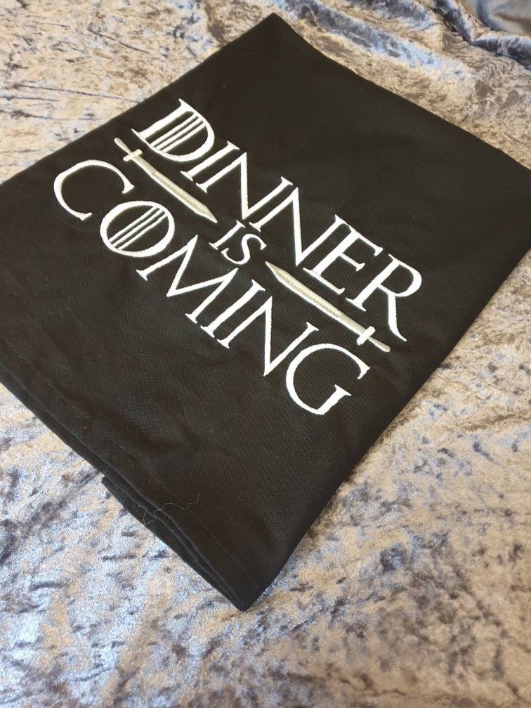 Embroidered Tea towel, dish cloth ,tea towel gift present,  cotton tea towel , housewarming gift, game of thrones tea towel ,