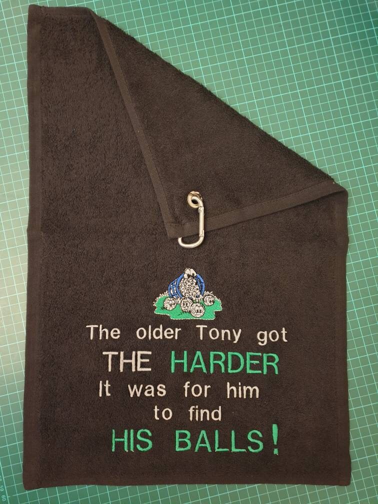 Fathers Day Gift , Custom Golf Towel , Personalised Golf Towel , Monogrammed Gift for dad ,