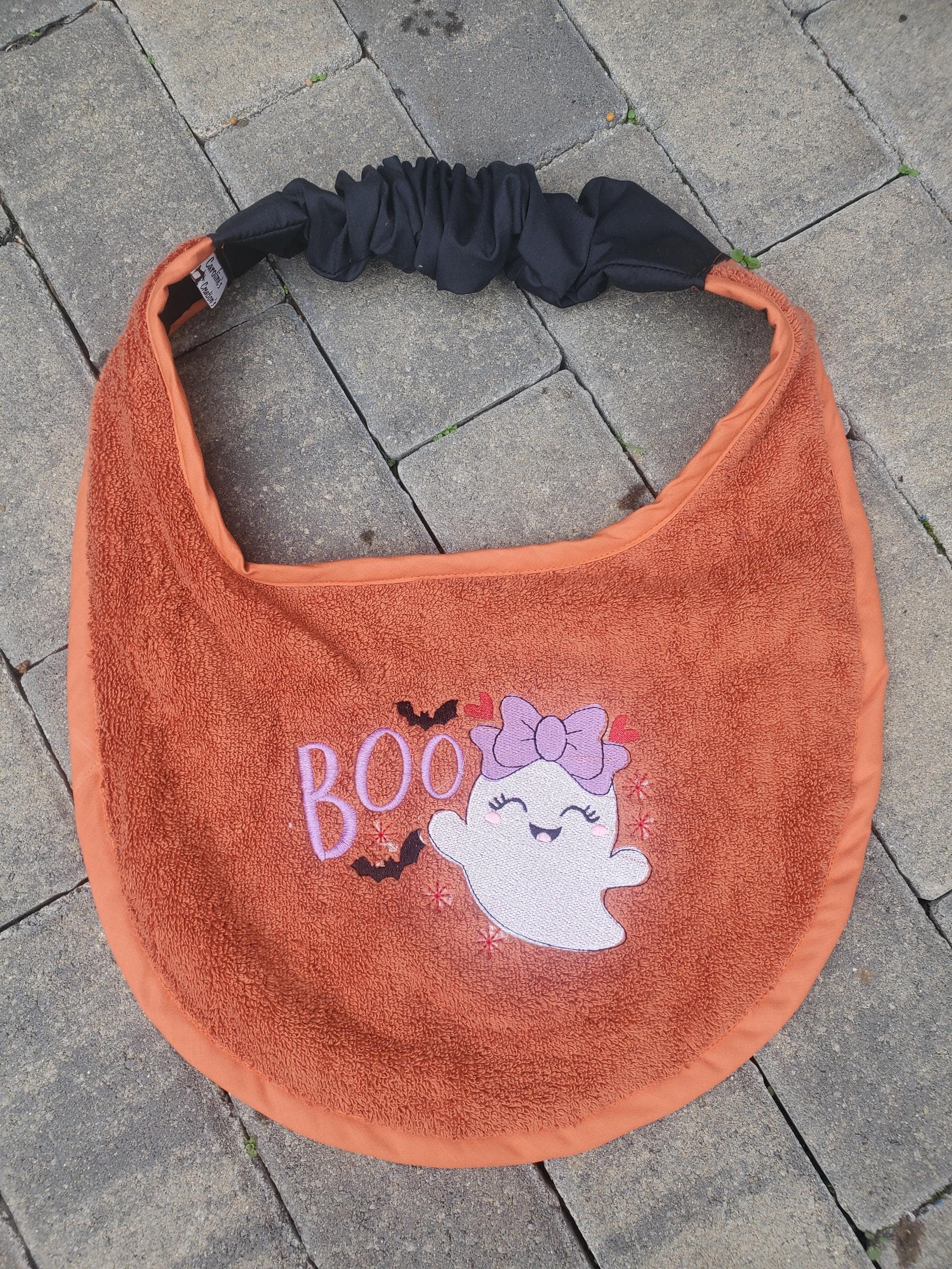 Halloween Dog Bib: Large Breed Terry Towel Drool Catcher