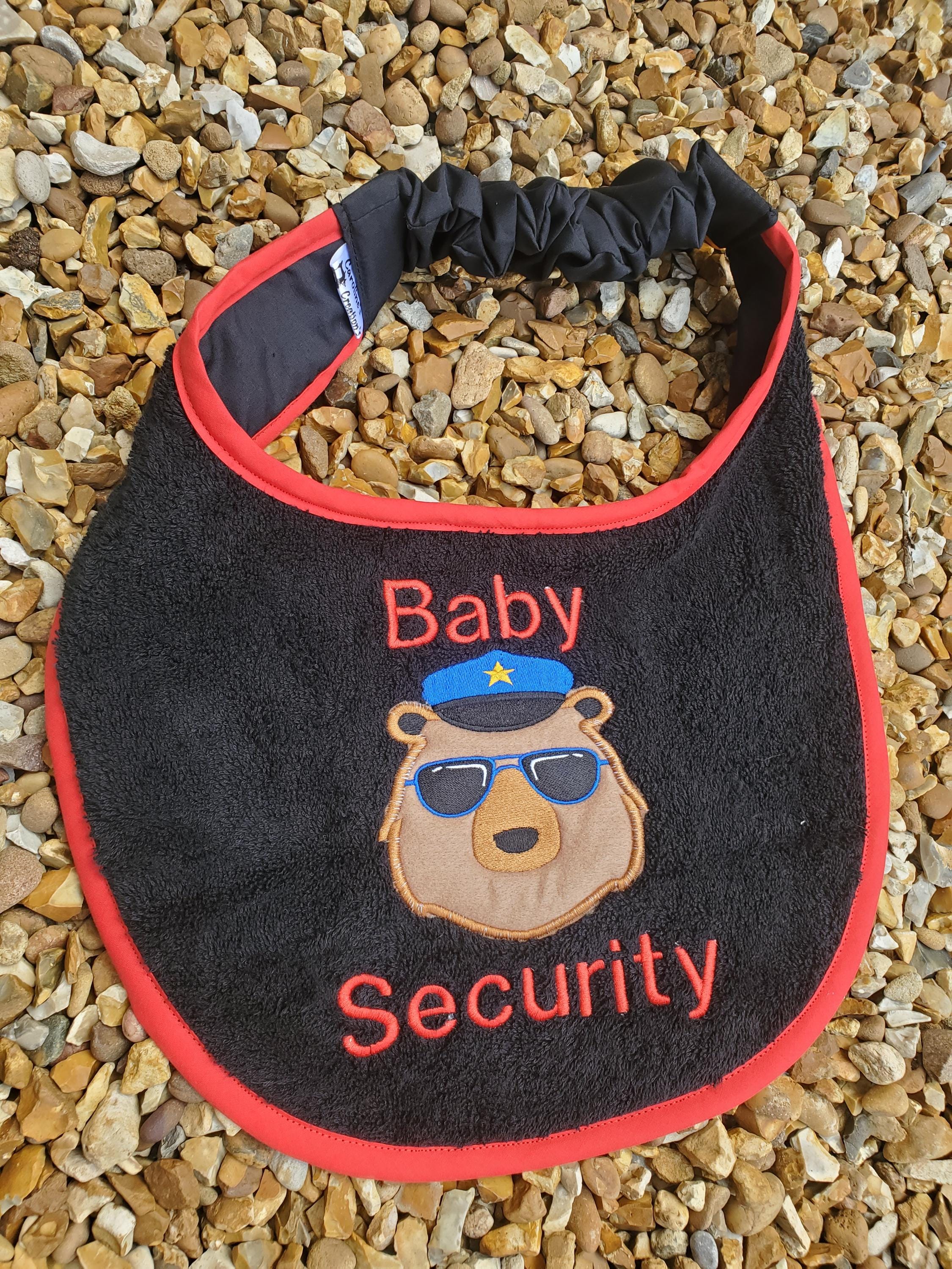 Personalized Large Dog Bib: Embroidered Glitter Terry Towel, Newfoundland Breed