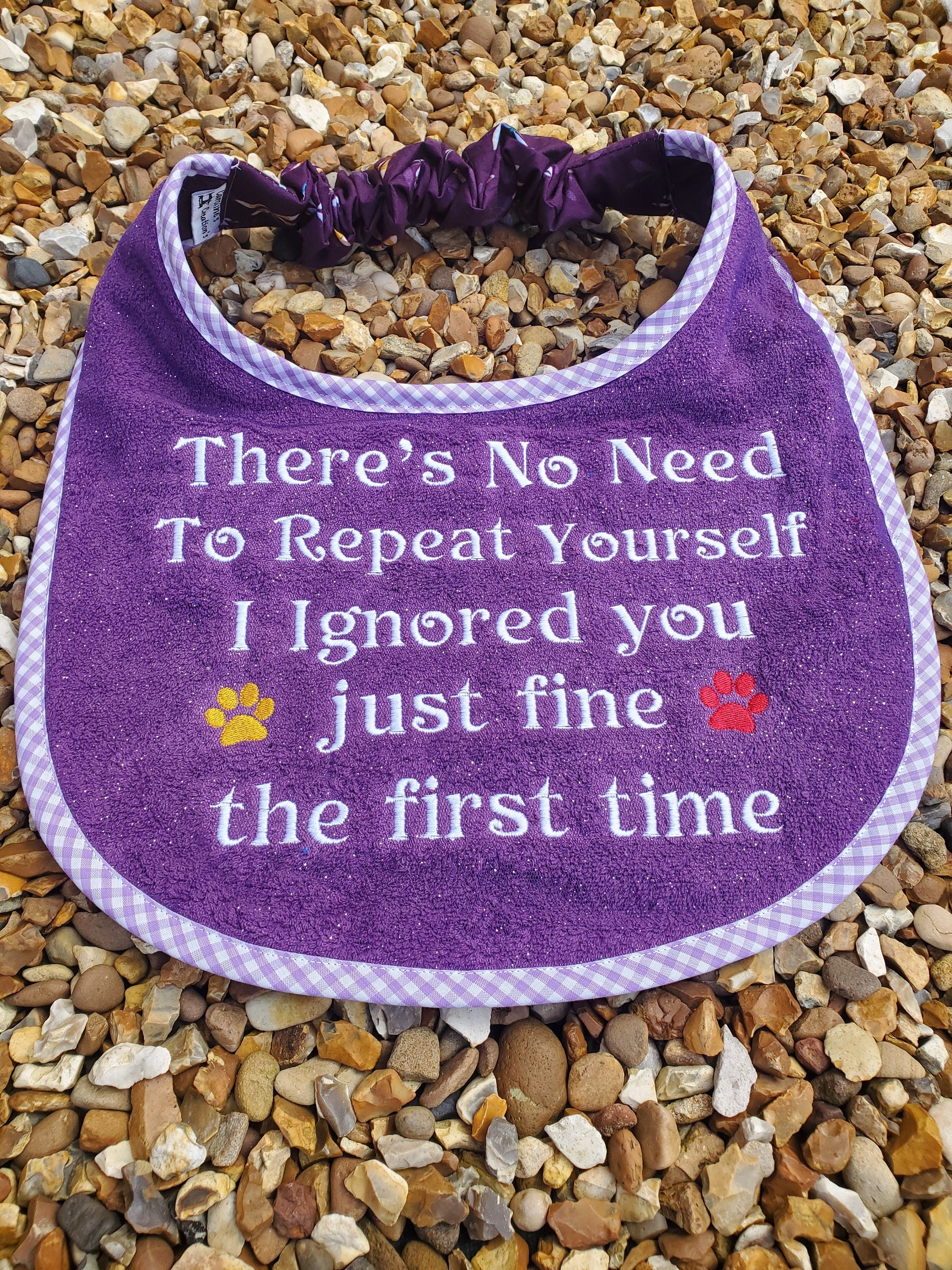 Personalized Large Dog Bib: Terry Towel Slobber Catcher, Newfoundland Breed