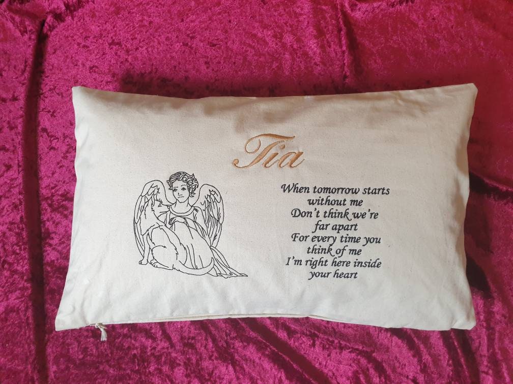 Personalized Pet Memorial Cushion Cover: Pet Loss Gift
