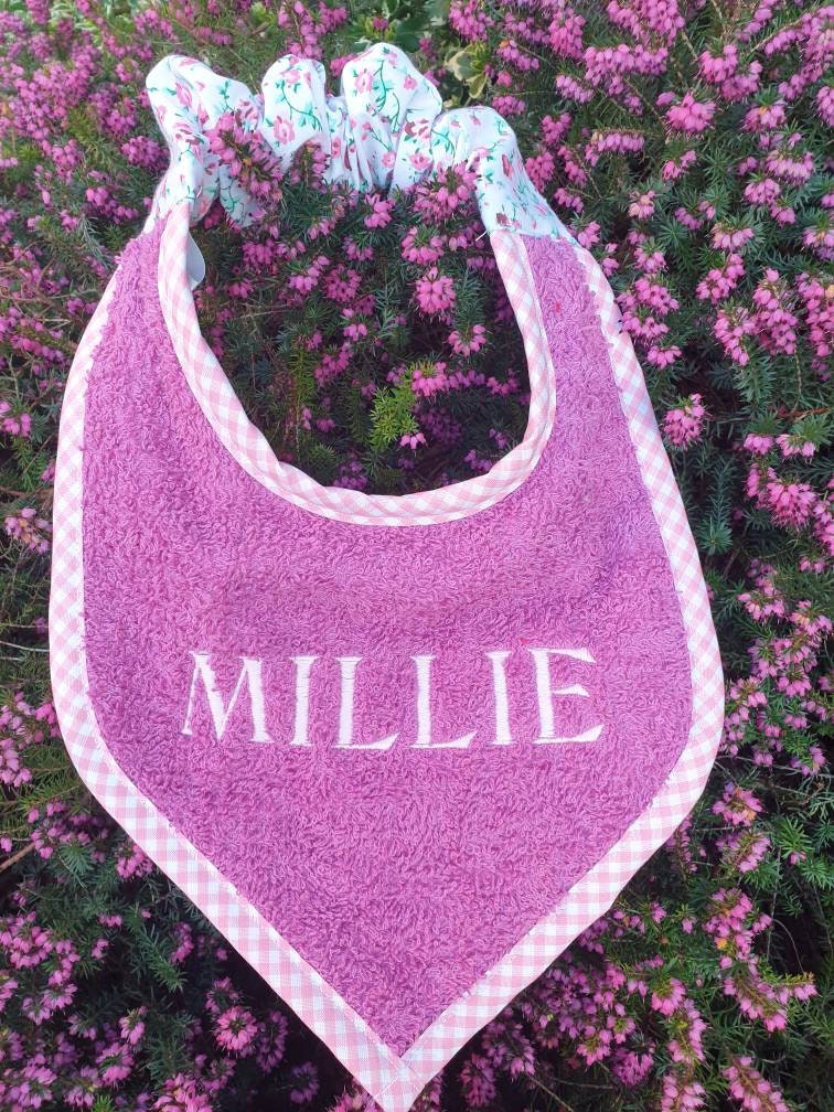 Personalized Puppy Bib: Terry Towel Drool Bib - Large Breed, UK Made