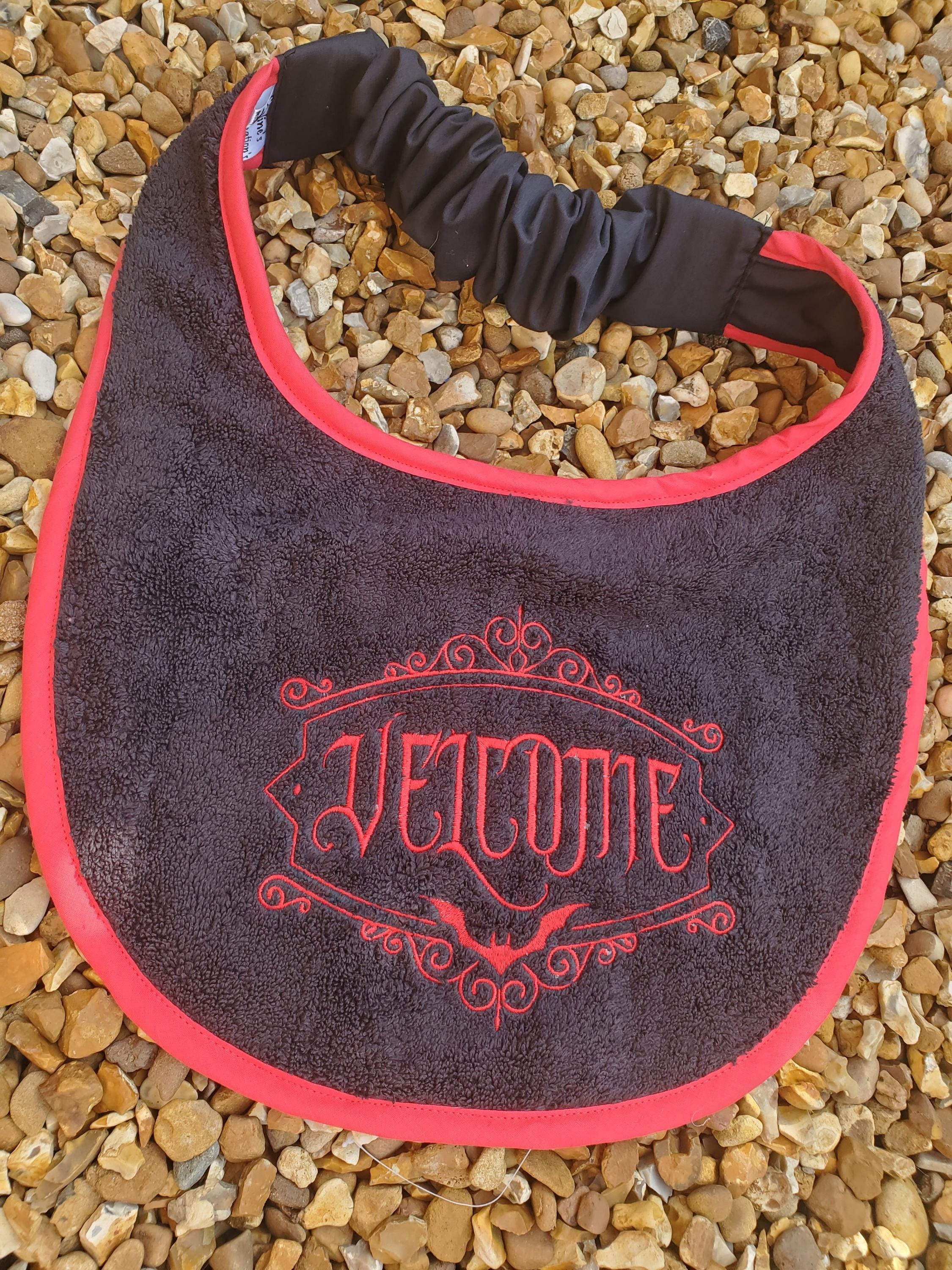 Halloween Dog Bib: Large Breed Terry Towel Slobber Bib