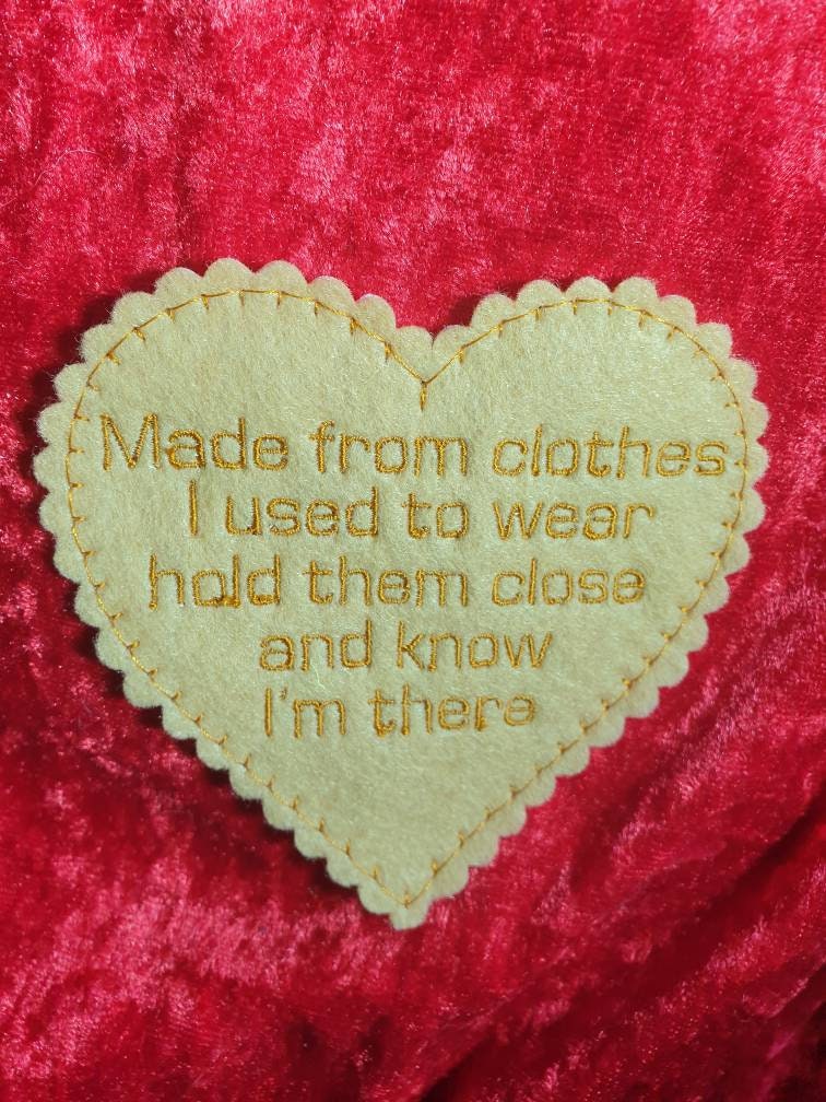 Embroidered Memory Patch: Custom Felt Cushion Pillow