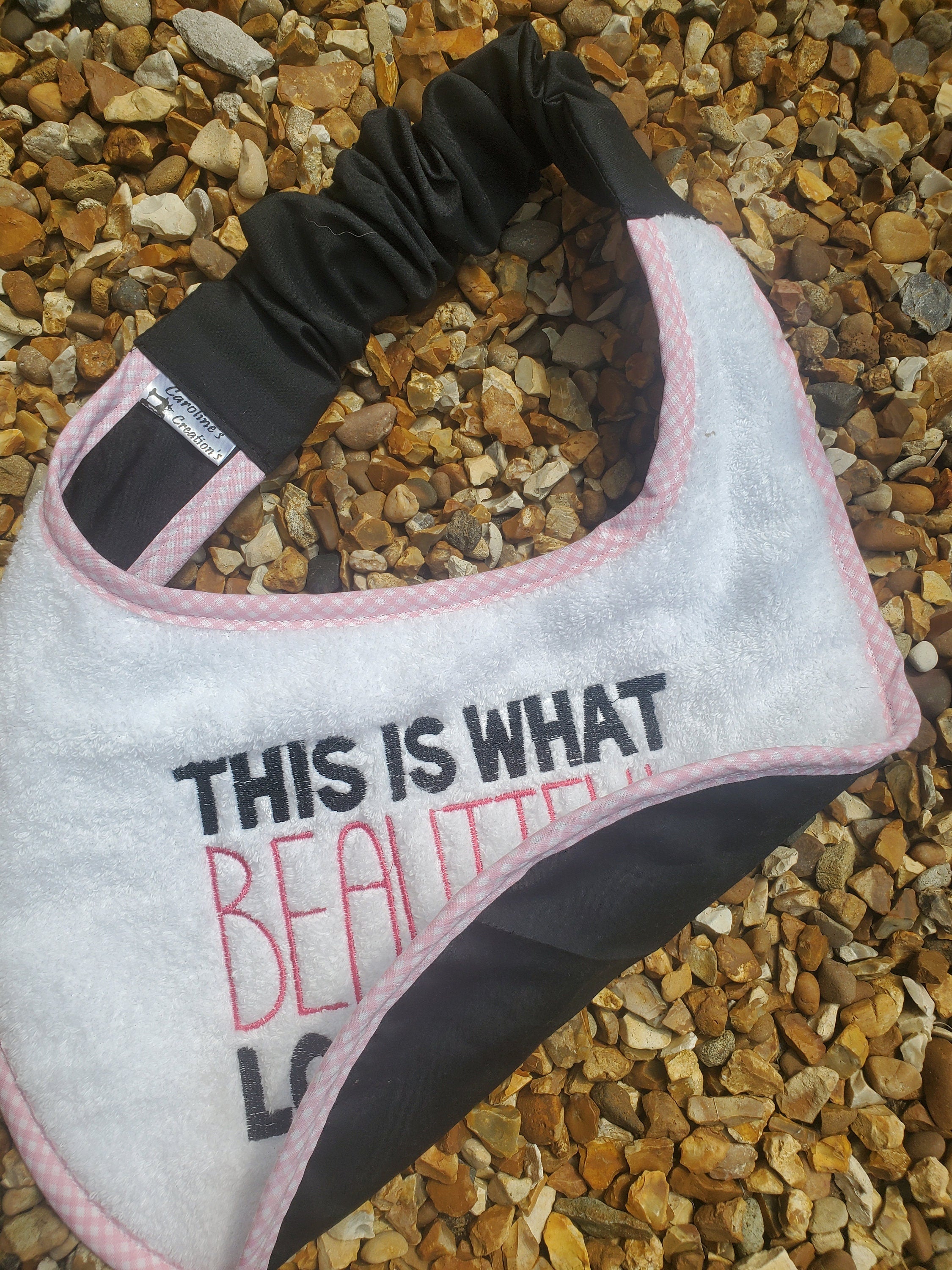 Large Breed Dog Bib: Terry Towel Slobber Catcher, Newfoundland Bib