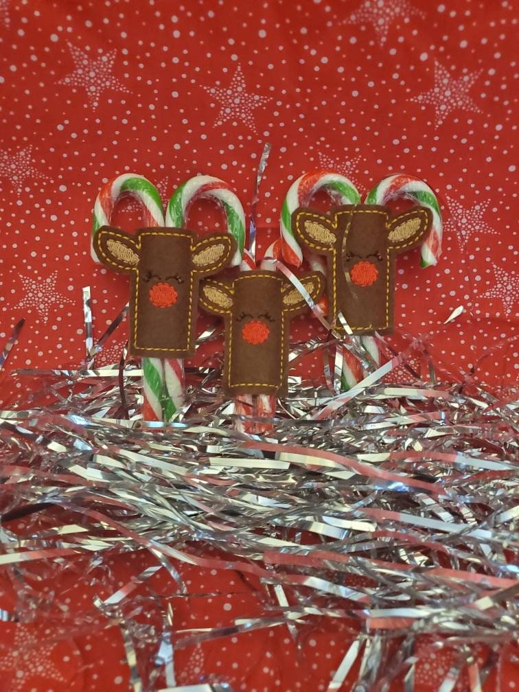 Handmade Reindeer Candy Cane Holder: Christmas Party Favor
