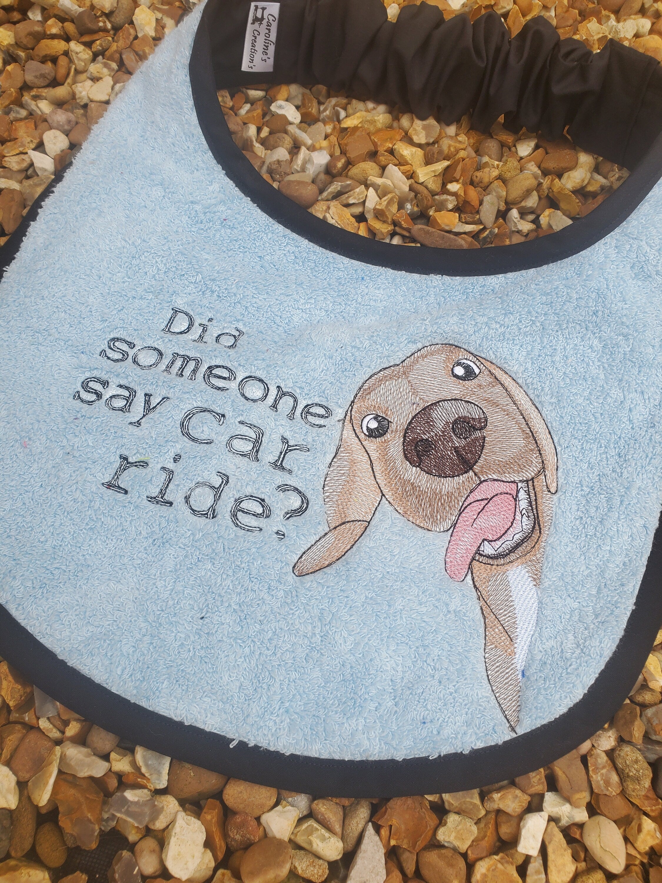 Personalized Large Dog Bib: Absorbent Terry Towel, Newfoundland Breed