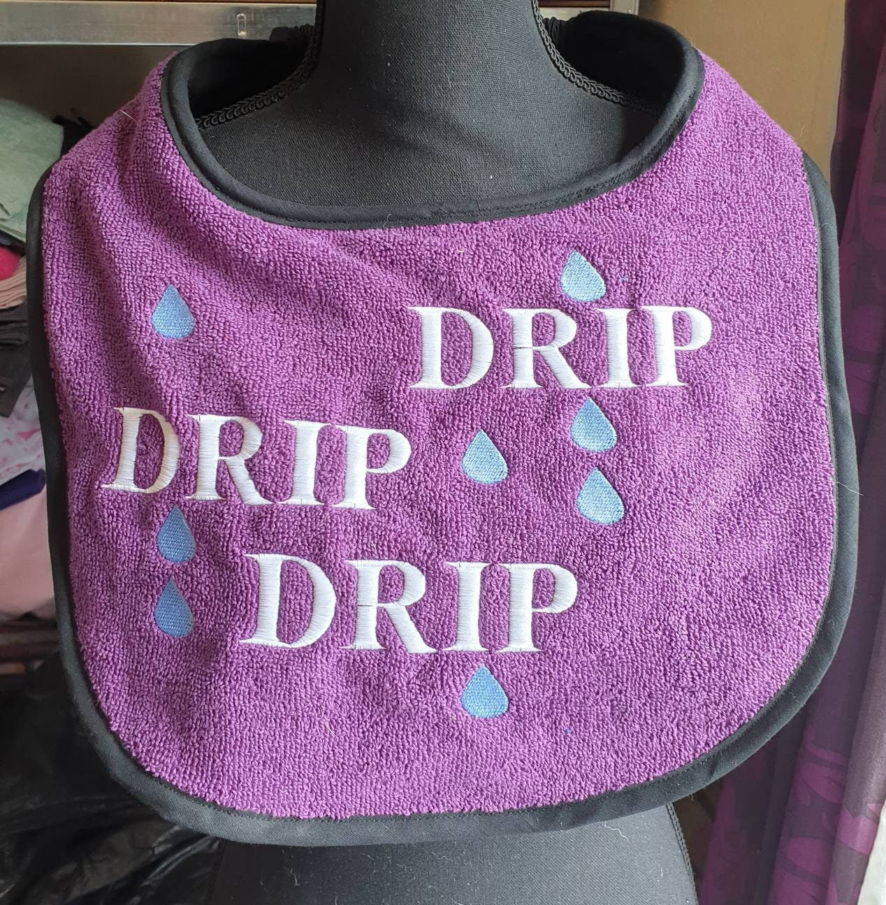 Large Breed Dog Bib: Absorbent Terry Towel, Newfoundland, St Bernard